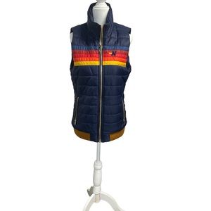AVIATOR NATION Women’s Navy 5 Stipe Vest M